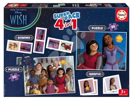 Superpack 4in1 Wish Educa domino pexeso és puzzle 25 és 50 darabos gyerek játék webáruház - játék rendelés online Puzzle és társasjátékok | Gyerek puzzle | Progresszív gyerek puzzle