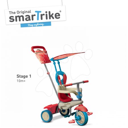 Tricikli smarTrike Vanilla Touch Steering 4in1 6700400 kék-piros gyerek játék webáruház - játék rendelés online Tricikli | Triciklik 10 hónapos kortól