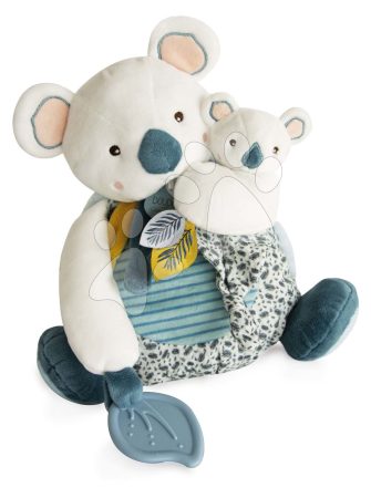 Plüss koala kölykével és rágókával Yoca le Koala Doudou et Compagnie kék 25 cm ajándékcsomagolásban 0 hó-tól DC3669 gyerek játék webáruház - játék rendelés online Bébijátékok | Rágókák