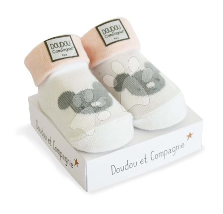 Zokni újszülött részére Birth Socks Doudou et Compagnie rózsaszín lágy mintával 0-6 hó gyerek játék webáruház - játék rendelés online Babakellékek | Babaruházat