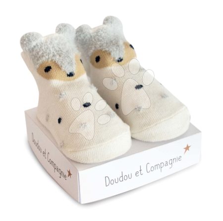 Újszülött zokni Panda Birth Socks Doudou et Compagnie fekete-fehér 0-6 hó-tól gyerek játék webáruház - játék rendelés online Babakellékek | Babaruházat
