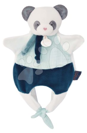 Plüss panda kesztyűbáb Doudou Amusette 3in1 Doudou et Compagnie kék 30 cm 0 hó-tól gyerek játék webáruház - játék rendelés online Plüssjátékok | Kesztyűbábok