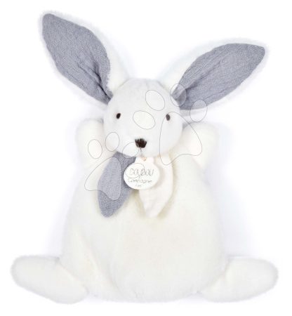 Plüss nyuszi Bunny Happy Glossy Doudou et Compagnie kék 17 cm ajándékcsomagolásban 0 hó-tól DC3885 gyerek játék webáruház - játék rendelés online Plüssjátékok | Plüssnyuszik