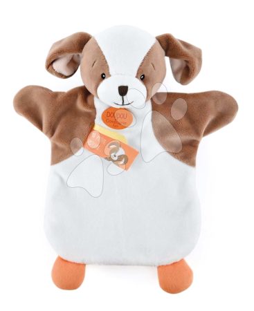 Plüss kutyus kesztyűbáb Puppy Doudou et Compagnie fehér-barnás 25 cm 0 hó-tól gyerek játék webáruház - játék rendelés online Plüssjátékok | Kesztyűbábok