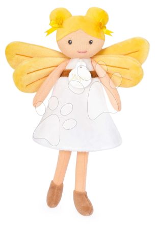 Rongybaba tündér Aurore Forest Fairies Jolijou 25 cm fehér ruhácskában sárga szárnyakkal puha textilanyagból 5 évtől gyerek játék webáruház - játék rendelés online Játékbabák gyerekeknek | Játékbabák kislányoknak | Rongybabák
