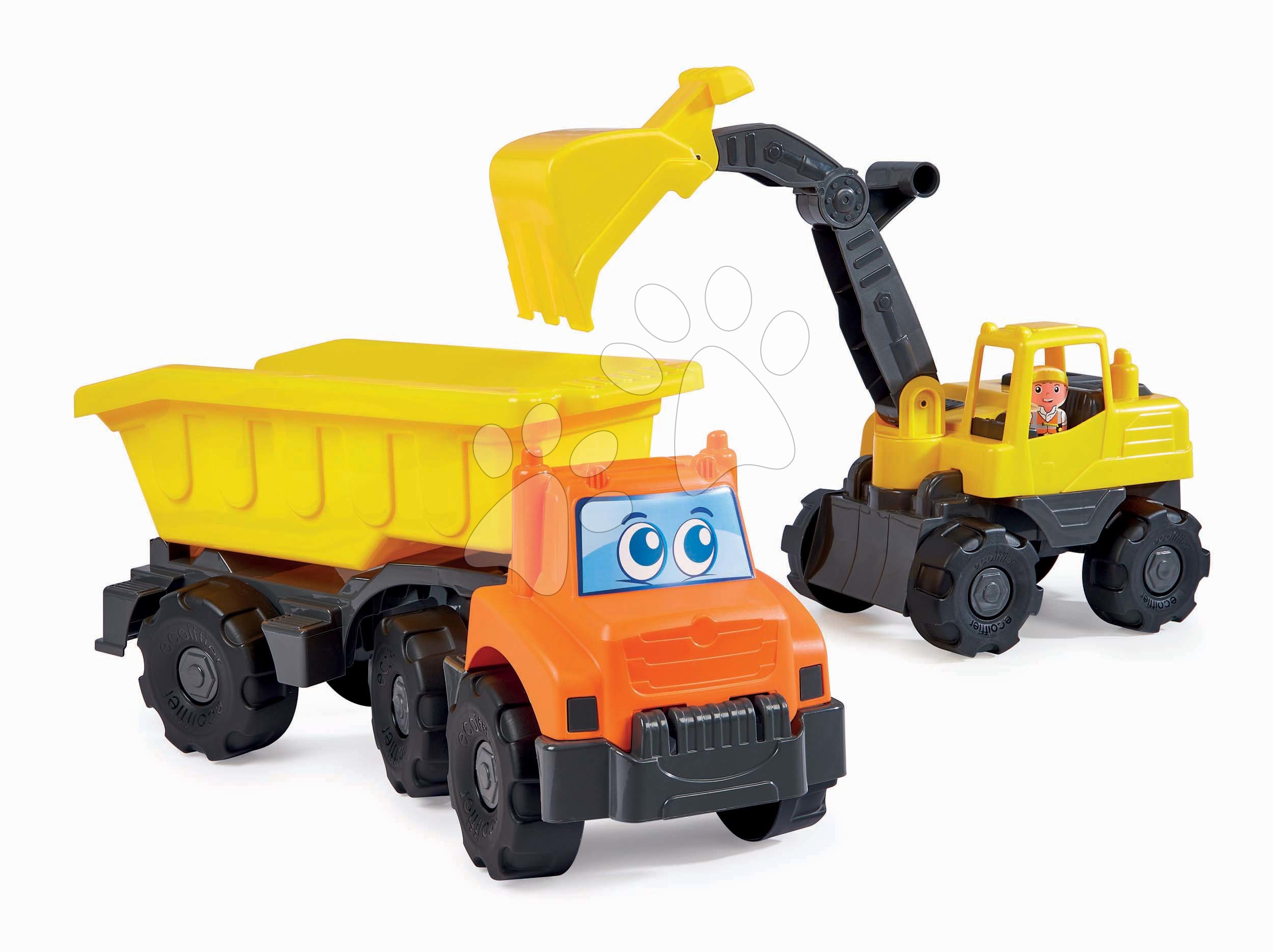 Munkagépek markoló és dömper Dump Truck and Excavator TP Écoiffier munkás figurával 18 hó-tól ECO419 gyerek játék webáruház - játék rendelés online Játékautók és szimulátorok | Teherautók