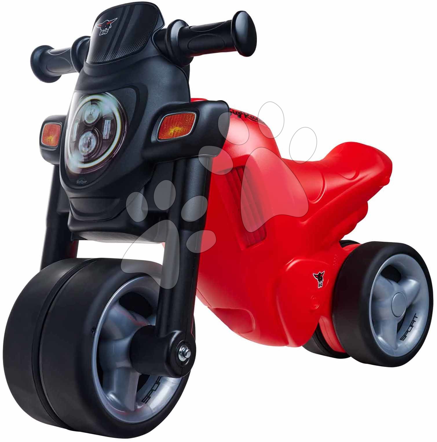 Bébitaxi kismotor Sport Balance Bike Red BIG hanggal széles dupla gumikerekekkel piros 18 hó-tól gyerek játék webáruház - játék rendelés online Járművek gyerekeknek | Bébitaxik | Bébitaxik 18 hónapos kortól