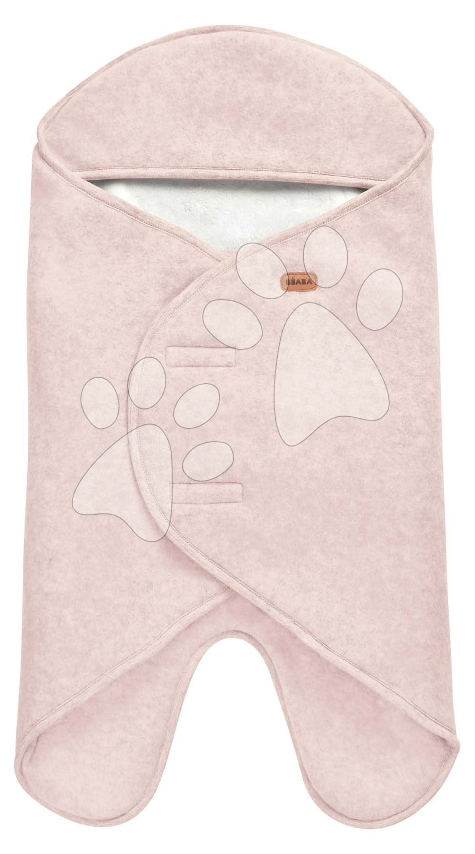 Babapólya Babynomade® Double Fleece Beaba Dusty Rose White kétrétegű extra meleg rózsaszí 0-6 hó gyerek játék webáruház - játék rendelés online Babakellékek | Babaruházat | Babapólyák | Téli babapólyák