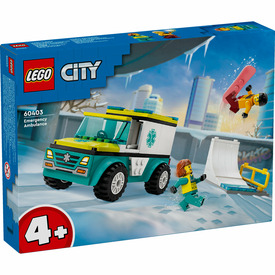 Játék webáruház - LEGO City Great Vehicles 60403 Mentőautó és snowboardos rendelés játékboltok Budapest Játék - LEGO