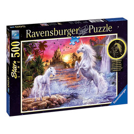 Játék webáruház - Ravensburger Puzzle 500 db - Egyszarvúak a folyónál rendelés játékboltok Budapest Puzzle - Puzzle