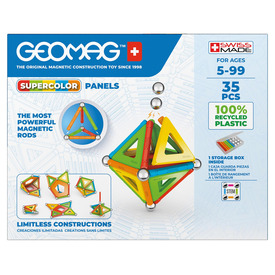 Játék webáruház - Geomag Supercolor Panels Recycled 35 db rendelés játékboltok Budapest Konstrukciós játékok - Mágneses építőjáték