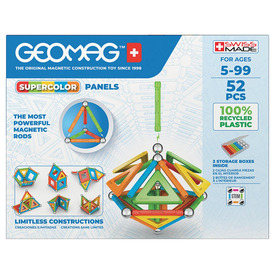 Játék webáruház - Geomag Supercolor Panels Recycled 52 db rendelés játékboltok Budapest Mágneses építőjáték - Mágneses építőjáték