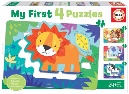 Puzzle legkisebbeknek My Jungle Animals Progressive Educa állatok a dzsungelből 5-6-7-8 darabos 24 hó-tól gyerek játék webáruház - játék rendelés online Puzzle és társasjátékok | Gyerek puzzle | Progresszív gyerek puzzle