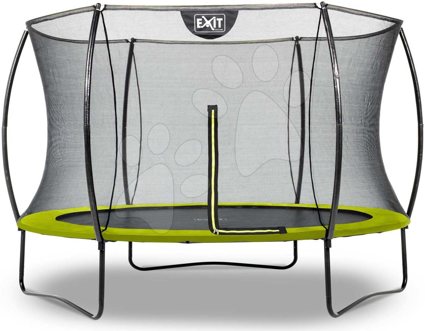 Trambulin védőhálóval Silhouette trampoline Exit Toys kerek 305 cm átmérővel zöld gyerek játék webáruház - játék rendelés online