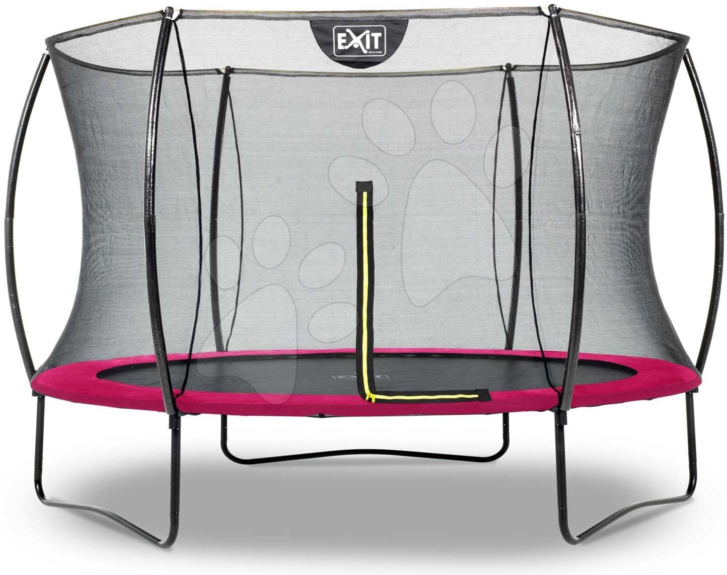 Trambulin védőhálóval Silhouette trampoline Exit Toys kerek 305 cm átmérővel rózsaszin gyerek játék webáruház - játék rendelés online