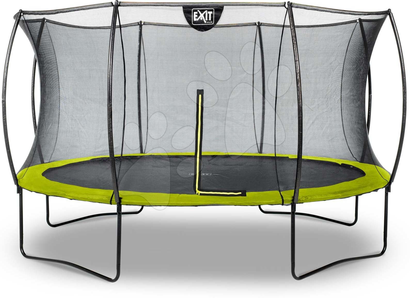 Trambulin védőhálóval Silhouette trampoline Exit Toys kerek 366 cm átmérővel zöld gyerek játék webáruház - játék rendelés online