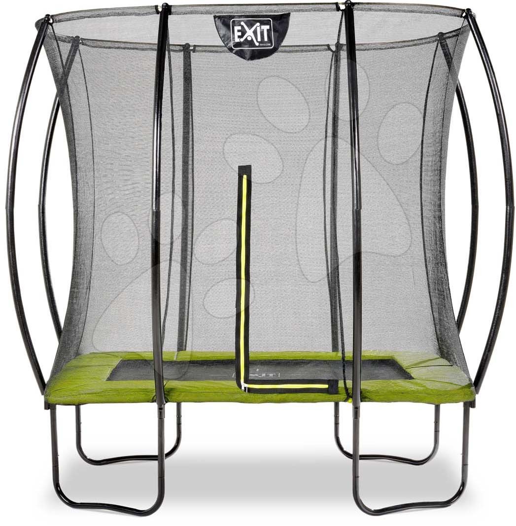 Trambulin védőhálóval Silhouette trampoline Exit Toys 153*214 cm zöld gyerek játék webáruház - játék rendelés online