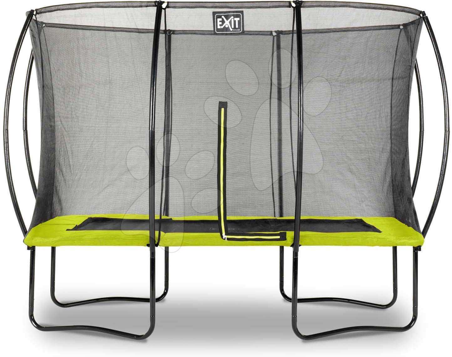 Trambulin védőhálóval Silhouette trampoline Exit Toys 214*305 cm zöld gyerek játék webáruház - játék rendelés online