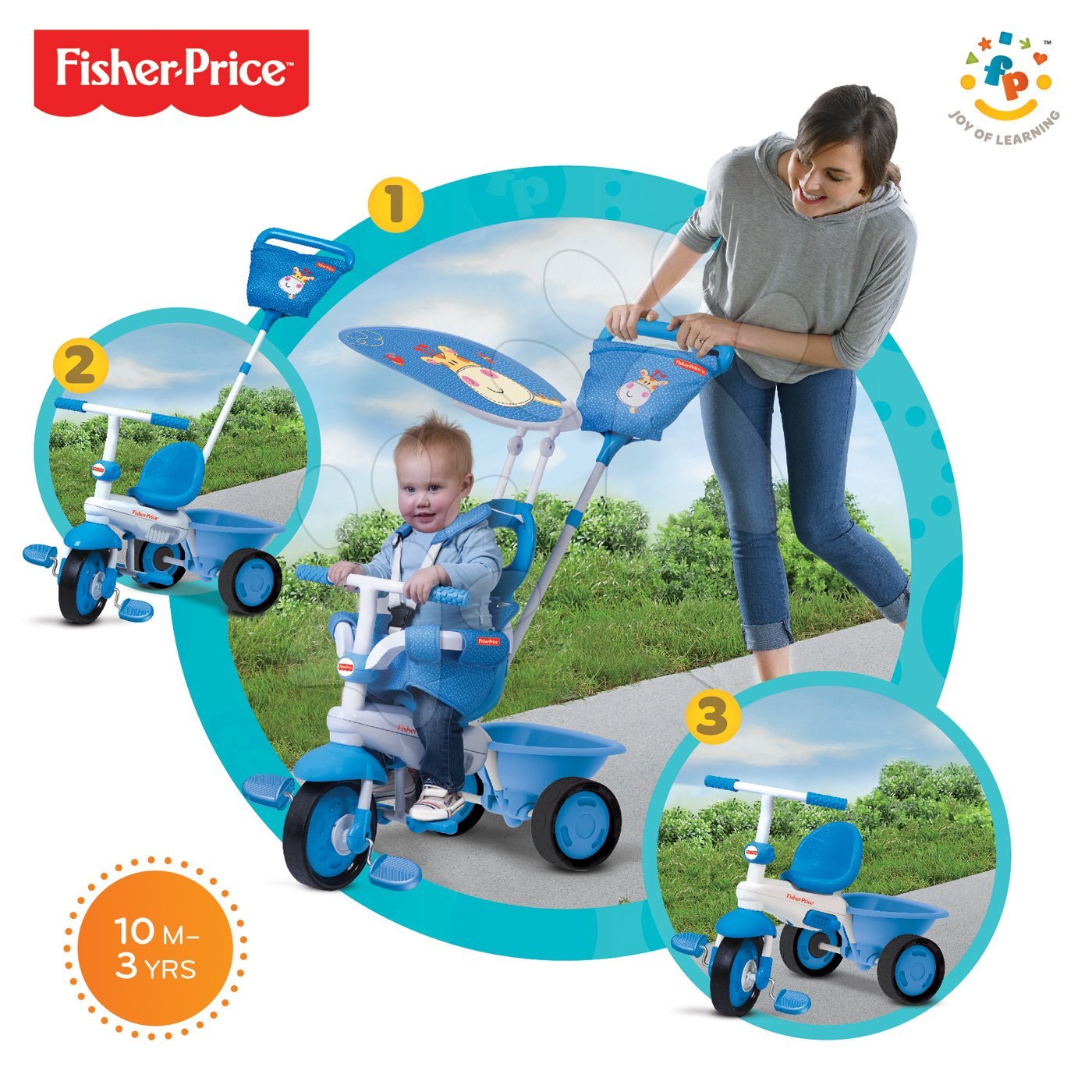 smarTrike gyerek tricikli Fisher-Price Elite Blue 1463733 kék gyerek játék webáruház - játék rendelés online