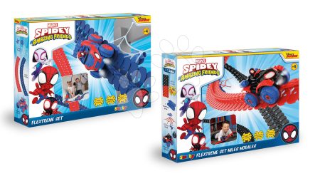 Flexibilis autópálya Spidey Marvel Flextreme Set Asst Smoby 2 fajta elektronikus kisautóval 184 darabos 4