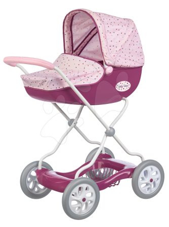 Babakocsi nagy mély Violette Baby Nurse Smoby 42 cm játékbabának 77 cm tolókarral gyerek játék webáruház - játék rendelés online