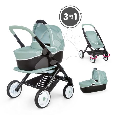 Babakocsi 3-kombináció Maxi Cosi 3in1 Pushchair+Pram Sage Smoby mély sportos és mózeskosár 42 cm játékbabának olivazöld gyerek játék webáruház - játék rendelés online