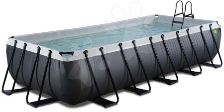 Medence szűrőszivattyúval Black Leather pool Exit Toys acél szerkezet 540*250*100 cm fekete 6 évtől gyerek játék webáruház - játék rendelés online