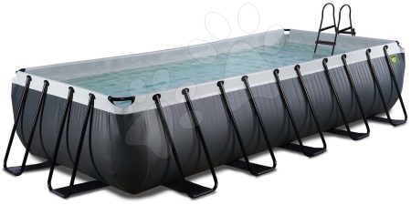 Medence homokszűrős szivattyúval Black Leather pool Exit Toys acél szerkezet 540*250*100 cm fekete 6 évtől gyerek játék webáruház - játék rendelés online