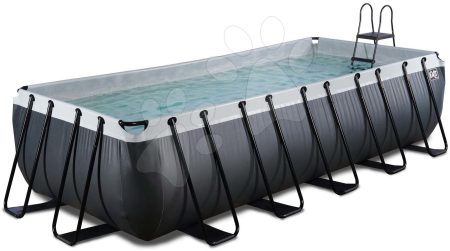 Medence szűrős szivattyúval Black Leather pool Exit Toys acél medencekeret 540*250*122 cm fekete 6 évtől gyerek játék webáruház - játék rendelés online