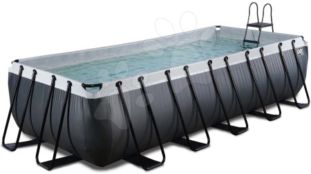 Medence homokszűrős vízforgatóval Black Leather pool Exit Toys acél medencekeret 540*250*122 cm fekete 6 évtől gyerek játék webáruház - játék rendelés online