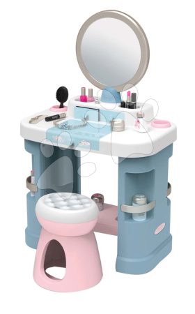 Pipere asztal kisszékkel My Beauty Dressing Table Smoby tükörrel és 15 kiegészítővel szépítkezéshez gyerek játék webáruház - játék rendelés online