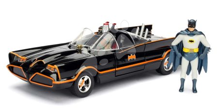 Kisautó Batman 1966 Classic Batmobile Jada fém nnyitható ajtókkal és Batmana figurával hossza 22 cm 1:24 gyerek játék webáruház - játék rendelés online