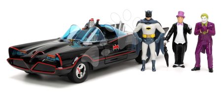 Kisautó Batman Classic Batmobil 1966 Deluxe Jada fém nyitható ajtókkal és 4 figurával hossza 19 cm 1:24 gyerek játék webáruház - játék rendelés online