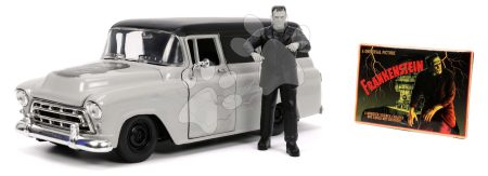 Kisautó Chevy Suburban 1957 Jada fém nyitható részekkel és Frankenstein figurával hossza 20 cm 1:24 gyerek játék webáruház - játék rendelés online