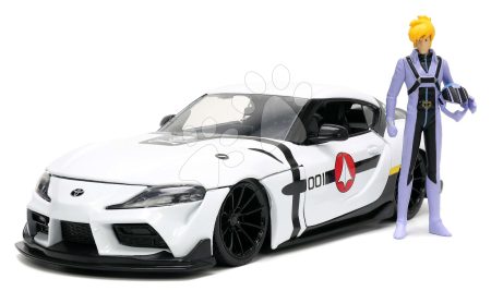 Kisautó Robotech ´20 Toyota Supra Jada fém nyitható részekkel és Roy Fokker akciófigurával hossza 20 cm 1:24 gyerek játék webáruház - játék rendelés online