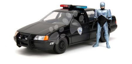 Kisautó RoboCop Ford Tarus 1986 Jada fém nyitható részekkel és Robocop akciófigurával hossza 20 cm 1:24 gyerek játék webáruház - játék rendelés online