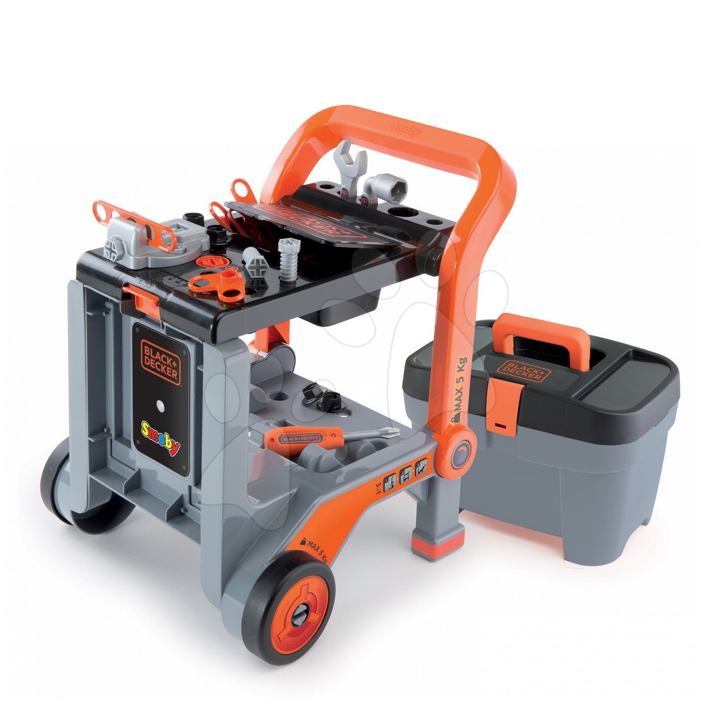 Smoby műhely kerekeken Black&Decker Devil Workmate 360202 szürke-narancssárga gyerek játék webáruház - játék rendelés online