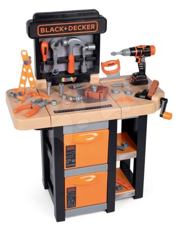 Munkapad Black&Decker Open Bricolo Workbench Smoby összecsukható 37 kiegészítővel gyerek játék webáruház - játék rendelés online