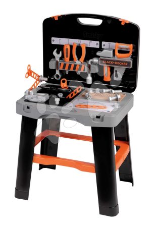 Szerelőműhely kofferben 2in1 Bricolo Smart Workbench Black&Decker Smoby szétnyitható szerelőműhely szerszámokkal 30 kiegészítővel gyerek játék webáruház - játék rendelés online