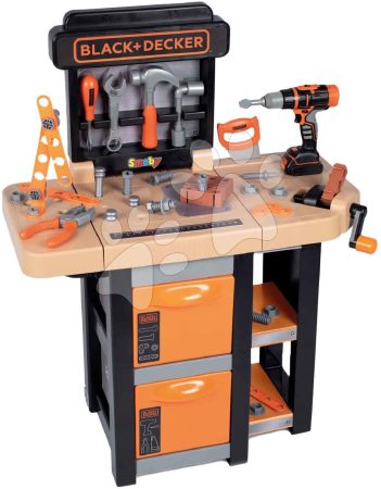 Szerelőműhely Open Bricolo Workbench Black&Decker Smoby 37 kiegészítővel gyerek játék webáruház - játék rendelés online