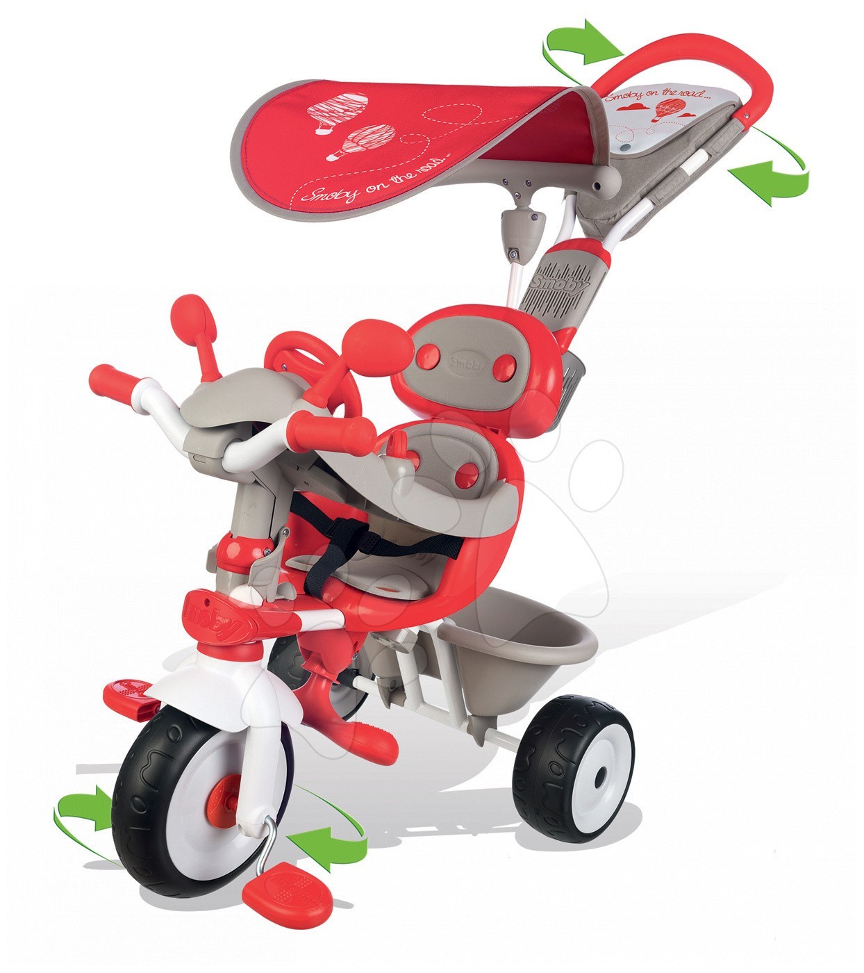 Smoby tricikli Baby Driver Confort 434208 piros gyerek játék webáruház - játék rendelés online