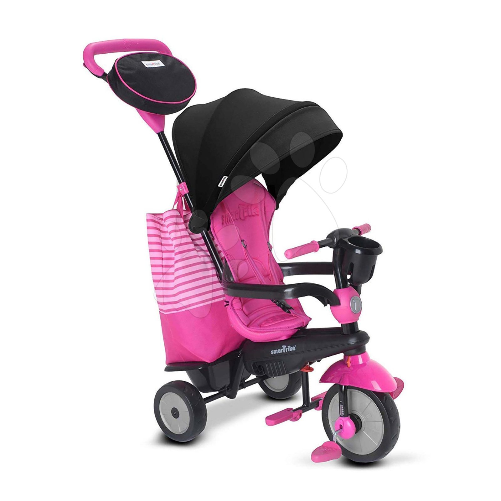 Tricikli SWING DLX 4in1 Pink TouchSteering smarTrike lengéscsillapítóval szabadonfutó + UV védelem rózsaszín 10 hó-tól gyerek játék webáruház - játék rendelés online