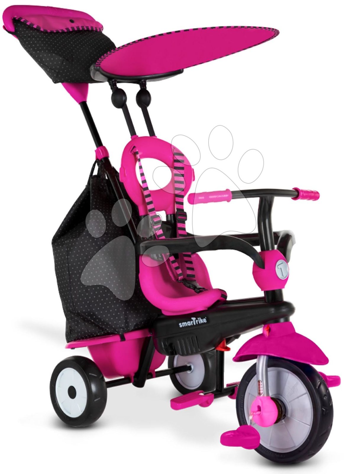 Tricikli Vanilla Plus Pink Classic smarTrike TouchSteering vezérlés gumikerekek lengéscsillapító 2 táska 10 hó-tól gyerek játék webáruház - játék rendelés online