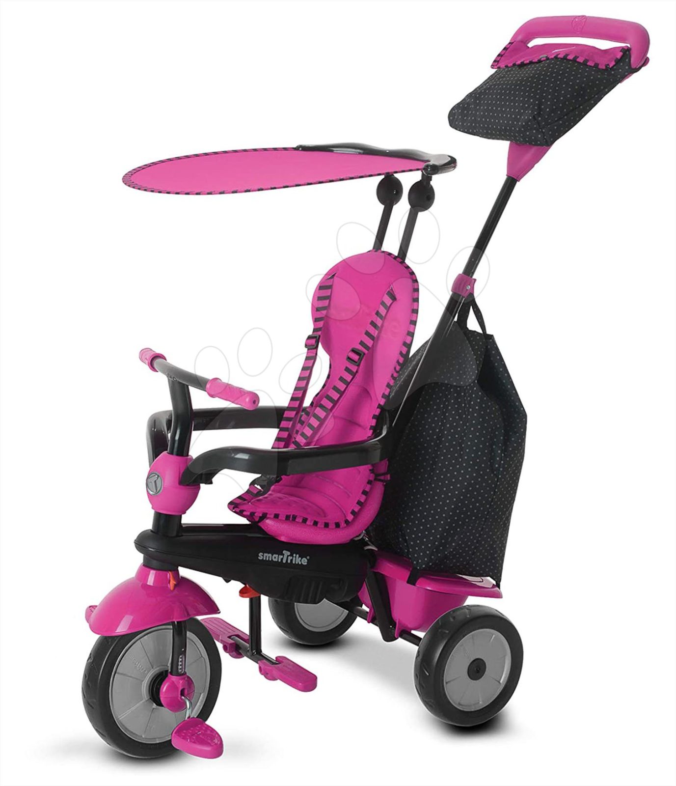 Tricikli smarTrike Glow 4in1 Touch Steering Black&Pink 6402200 rózsaszín-fekete gyerek játék webáruház - játék rendelés online