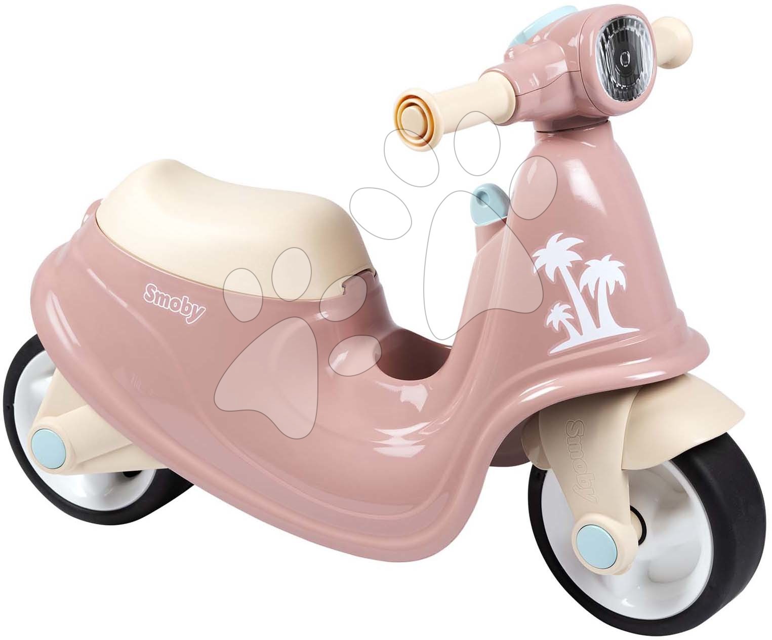 Bébitaxi kismotor reflektorral Scooter Pink Smoby gumikerekekkel rózsaszín 18 hó-tól gyerek játék webáruház - játék rendelés online