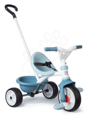 Tricikli szabadonfutó Be Move Tricycle Blue Smoby tolókarral és EVA kerekekkel kék 15 hó-tól gyerek játék webáruház - játék rendelés online