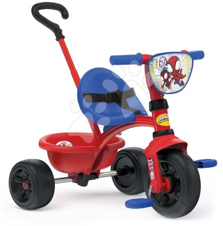 Tricikli Spidey Be Fun Tricycle Smoby tolókarral és szabadonfutó 15 hó-tól gyerek játék webáruház - játék rendelés online