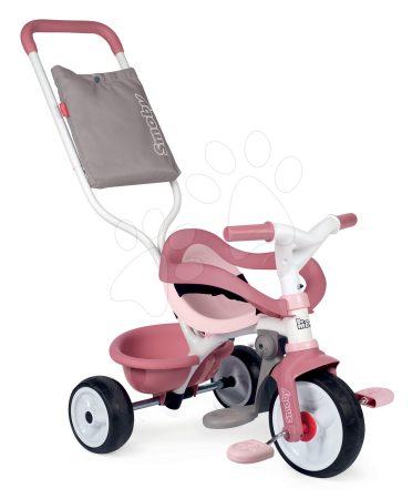 Tricikli kiesésgátlóval Be Move Comfort Tricycle Pink Smoby EVA kerekekkel és táska a tolókaron rózsaszín 10 hó-tól gyerek játék webáruház - játék rendelés online