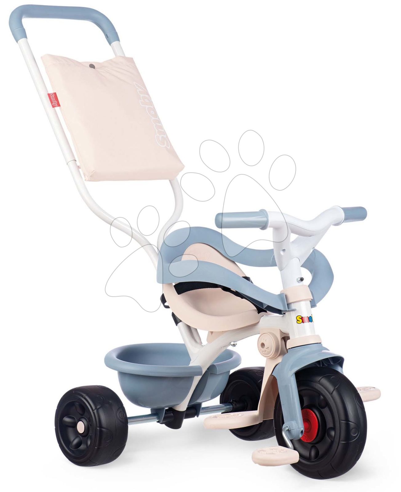 Tricikli Be Fun Comfort Tricycle Blue Smoby szülőkormánnyal és táskával 10 hó-tól gyerek játék webáruház - játék rendelés online