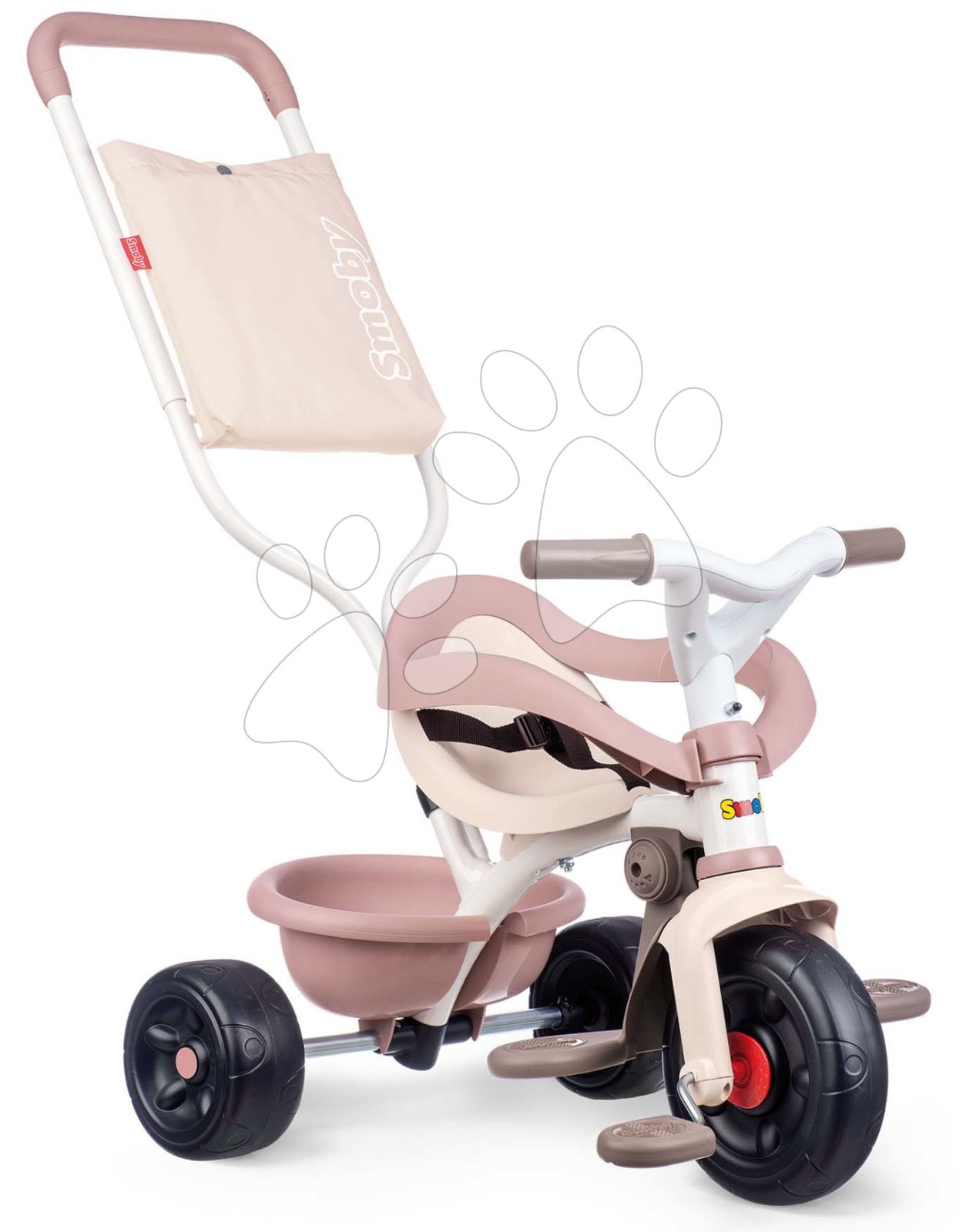 Tricikli Be Fun Comfort Tricycle Pink Smoby szülőkormánnyal és táskával 10 hó-tól gyerek játék webáruház - játék rendelés online